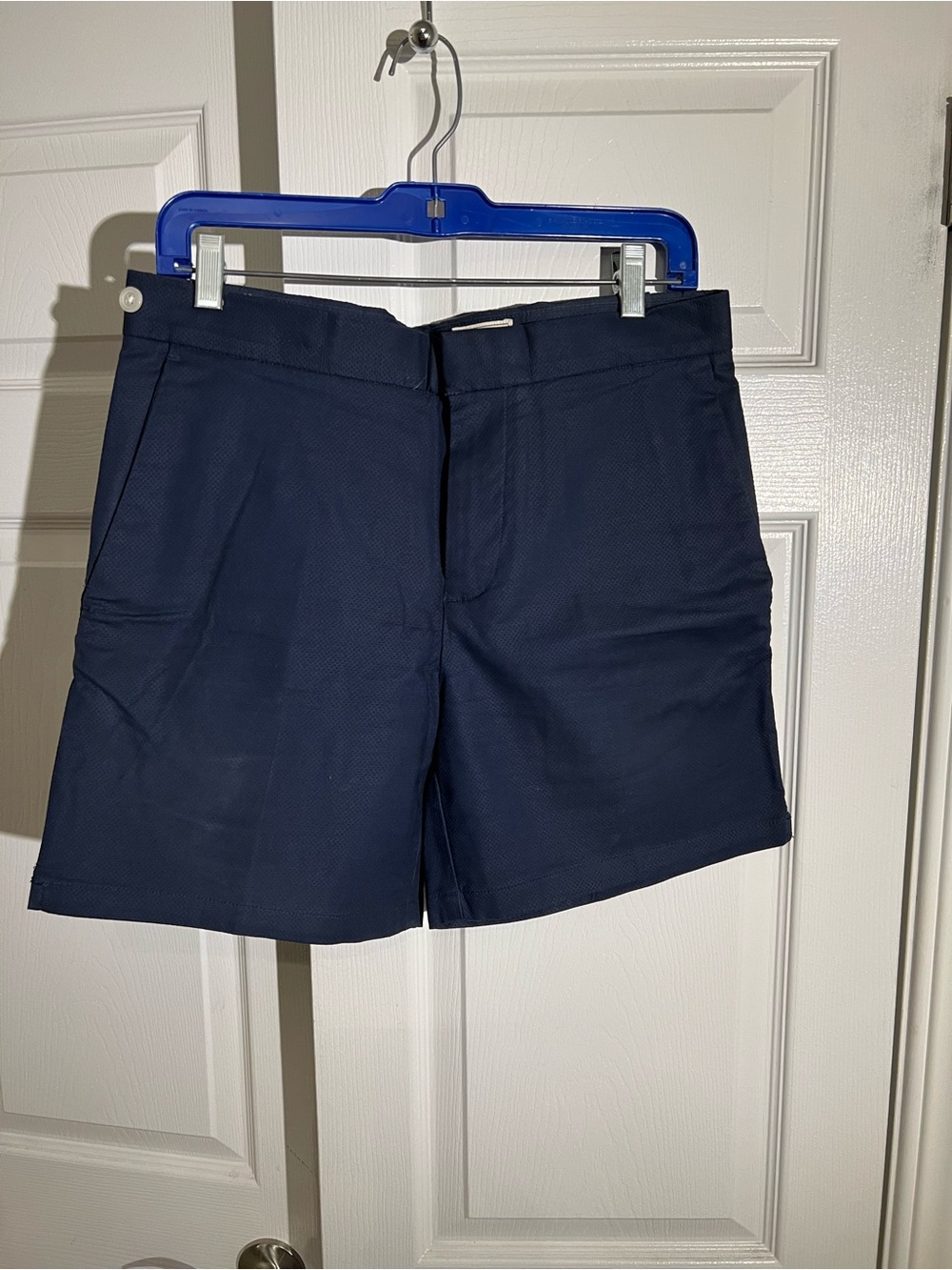 Club Monaco Dark Navy Flat-Front Shorts